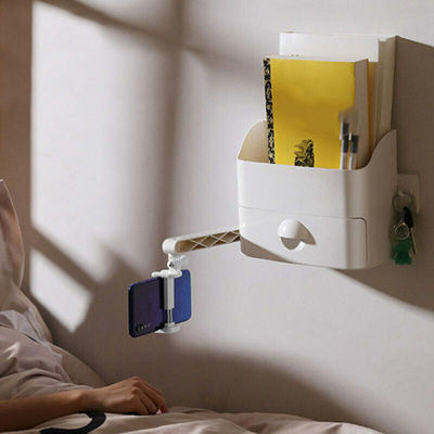 Wall-Mounted Storage Basket for Bedside Organization
