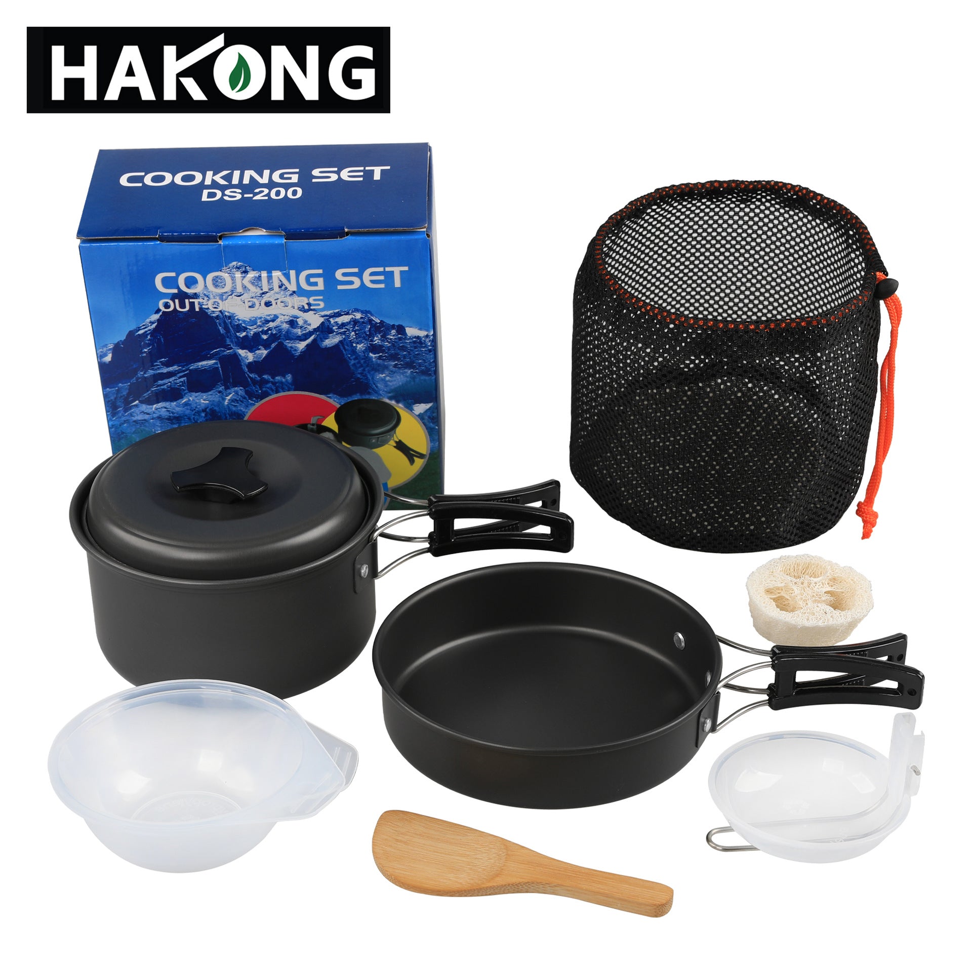 Portable Outdoor Picnic Cookware Set for 1-2 People